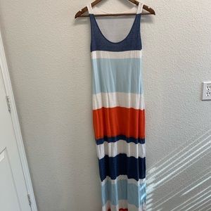 Sundress. Red, white & blue. Maxi